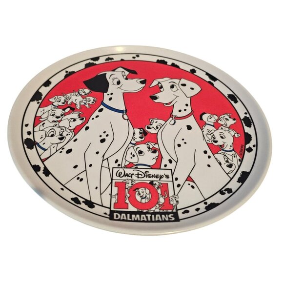 Walt Disney 101 Dalmations Vintage Plate Zak Designs 8" Red White Collectible - Picture 2 of 5